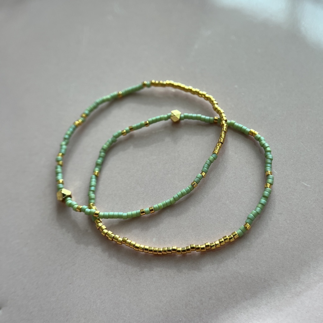 碧綠金索 | 細條串珠手鍊