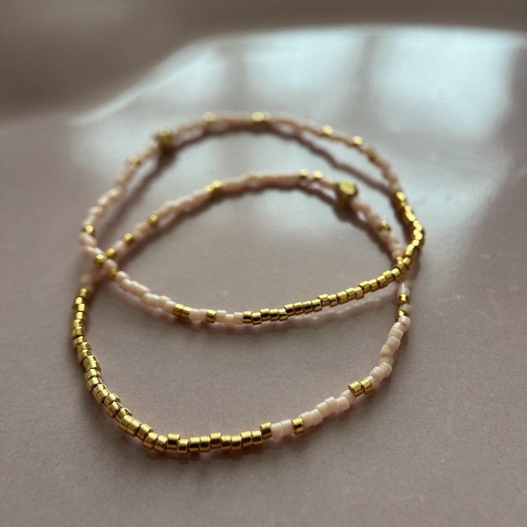 淺粉金索 | 細條串珠手鍊