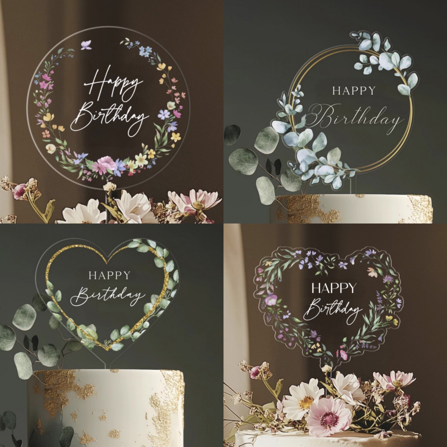 ins透明亞克力蛋糕装飾插牌