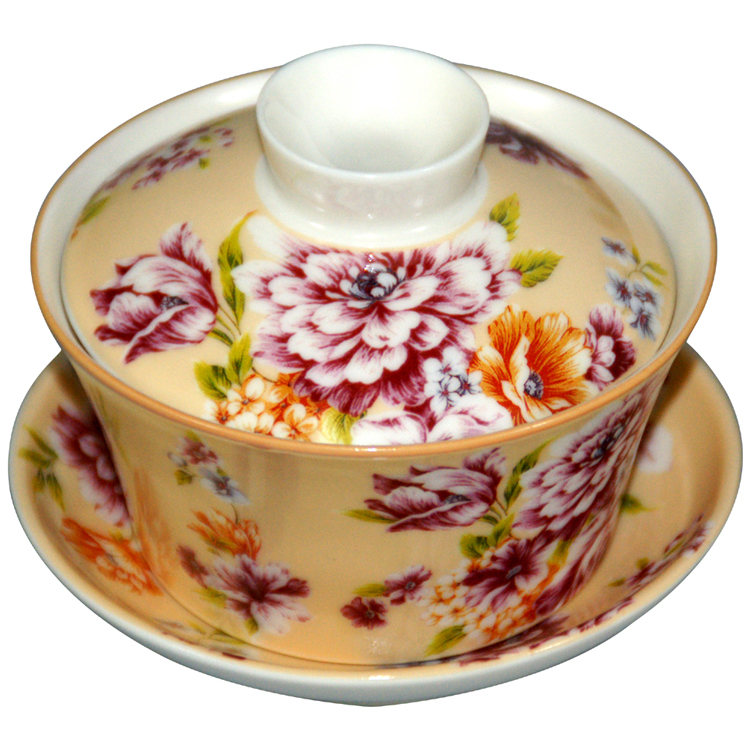 鹿港窯禮品館｜陶瓷 台灣紅牡丹小蓋杯 居家生活用品 MIT