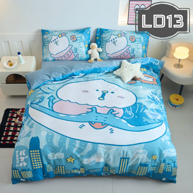 香港插畫師聯乘系列-2000針全棉床品4件套裝 LD13