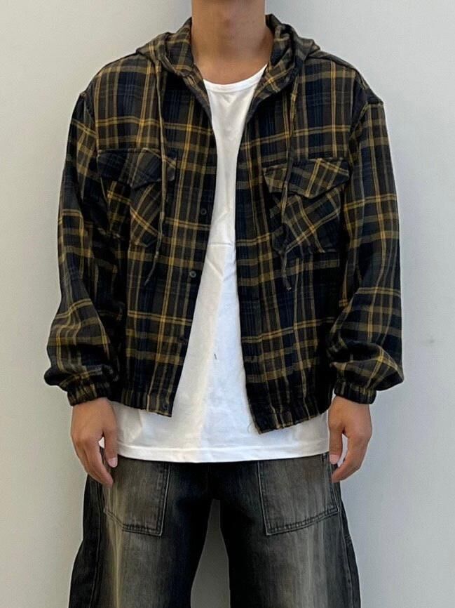 格仔連帽長袖恤衫 PULSE-165S