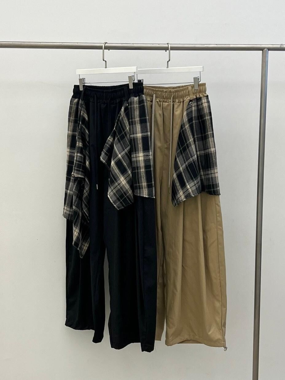 拼格仔巾鬆身褲 PULSE-166P