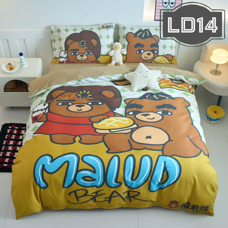 香港插畫師聯乘系列-2000針全棉床品4件套裝 LD14