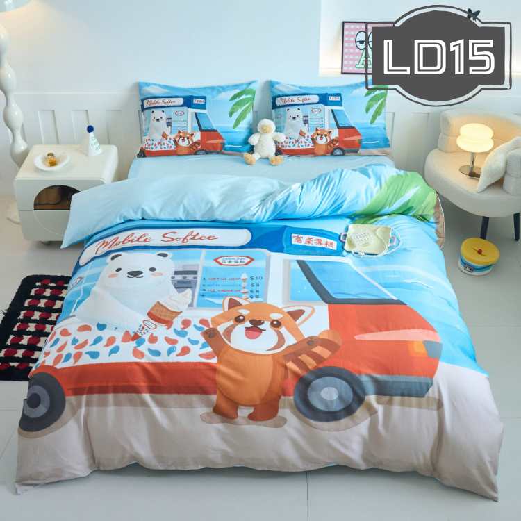 香港插畫師聯乘系列-2000針全棉床品4件套裝 LD15