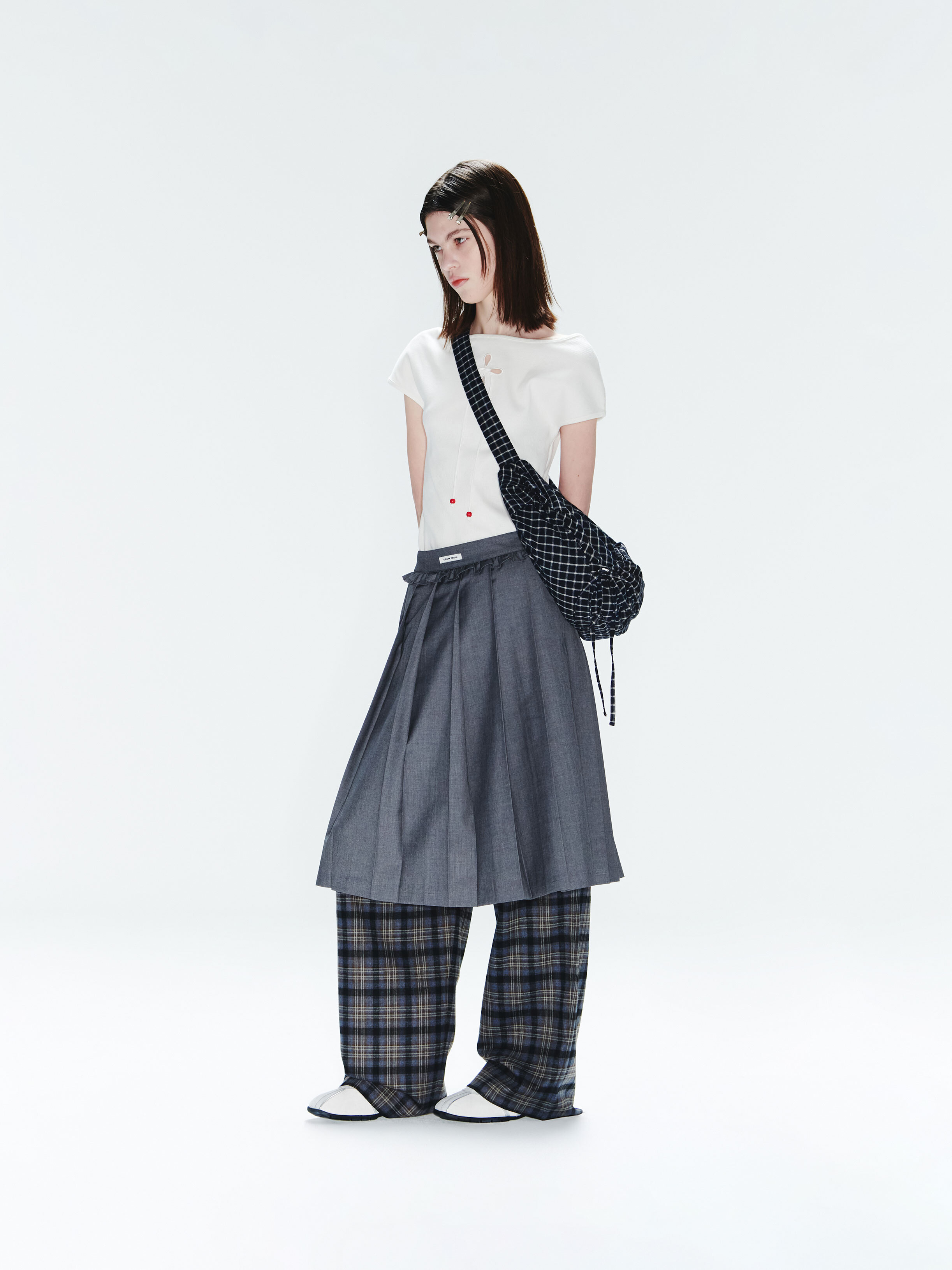 FENNEC - LASSIE BAG (CHECK NAVY)