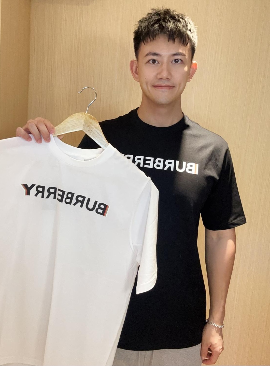 BBR 紅邊字母 BURBERRY logo tee