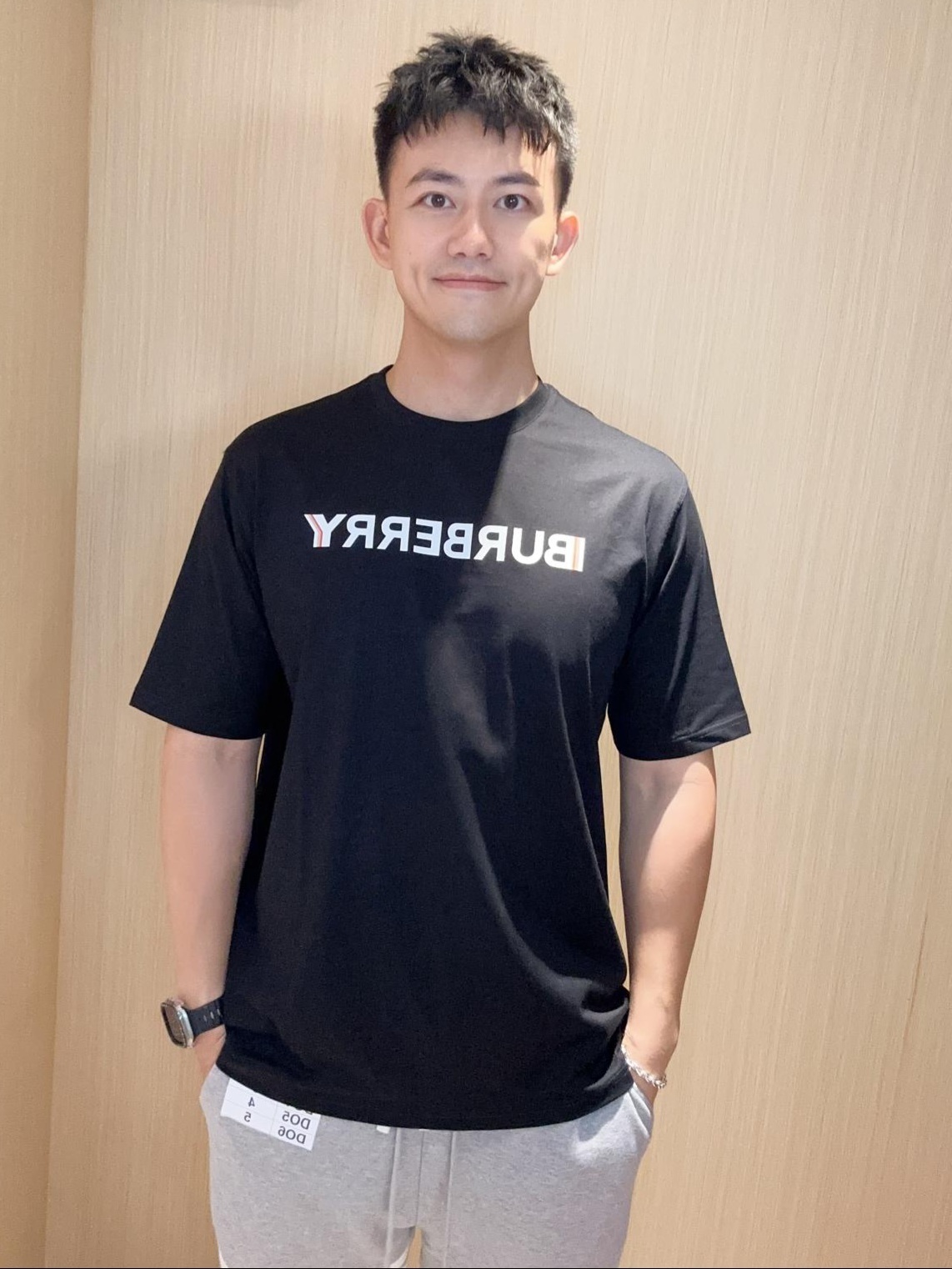 BBR 紅邊字母 BURBERRY logo tee