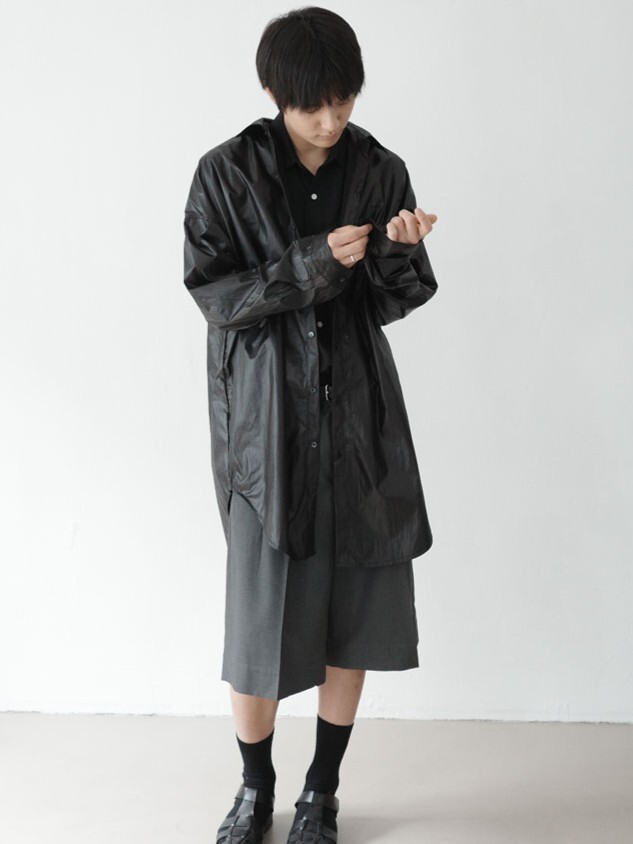 輕質塗層長版襯衫