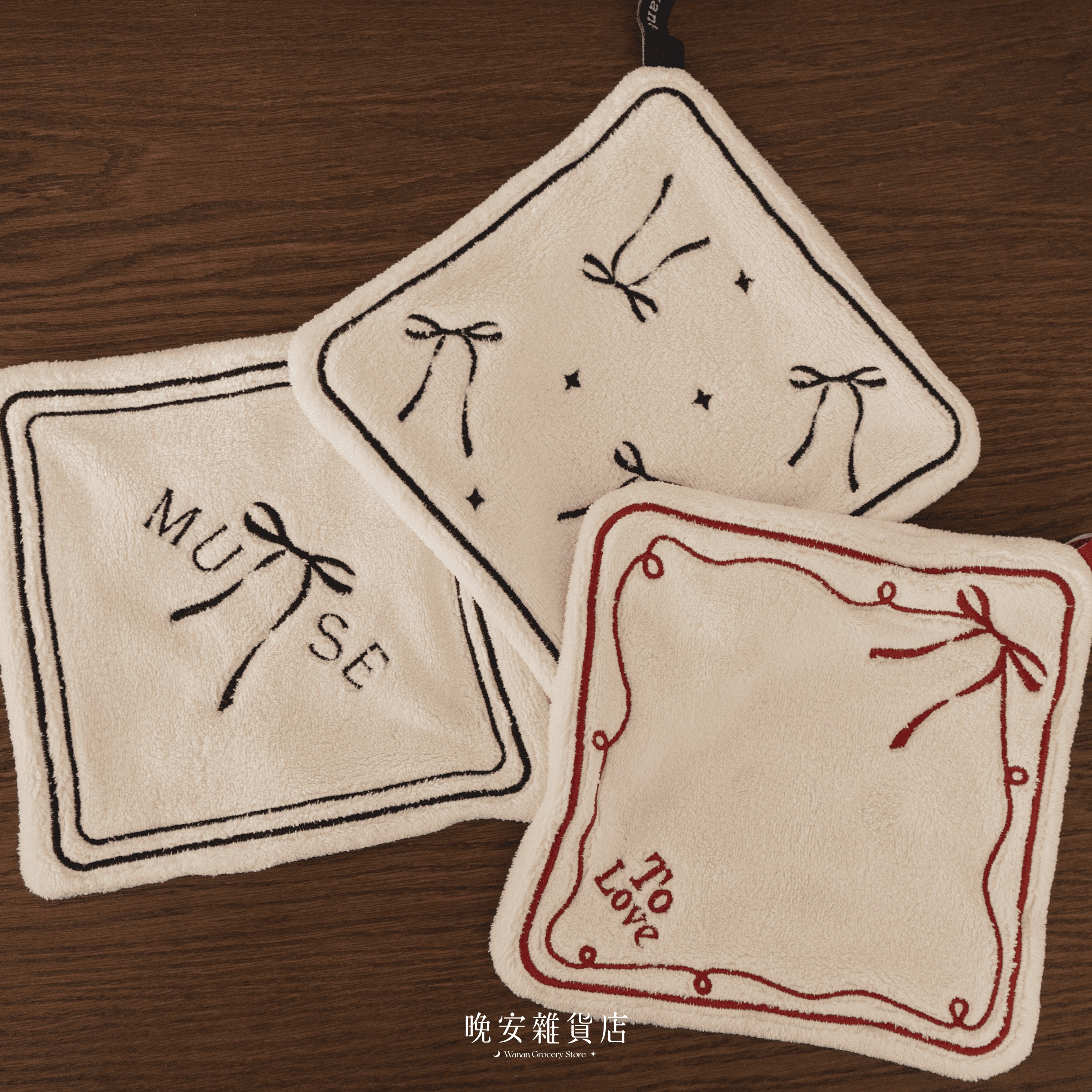 【雙層加厚吸水】Écriture法式加厚方形擦手巾