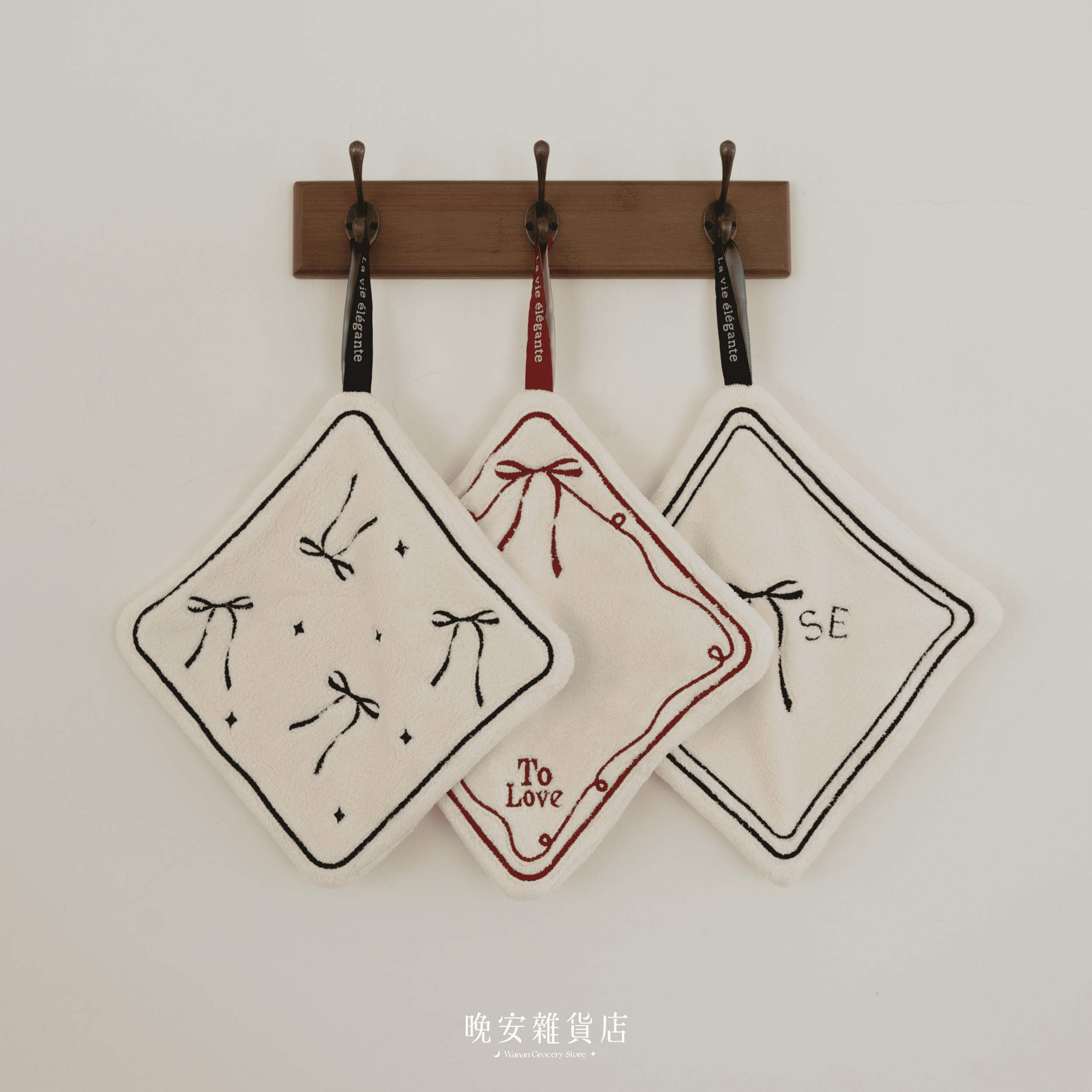 【雙層加厚吸水】Écriture法式加厚方形擦手巾