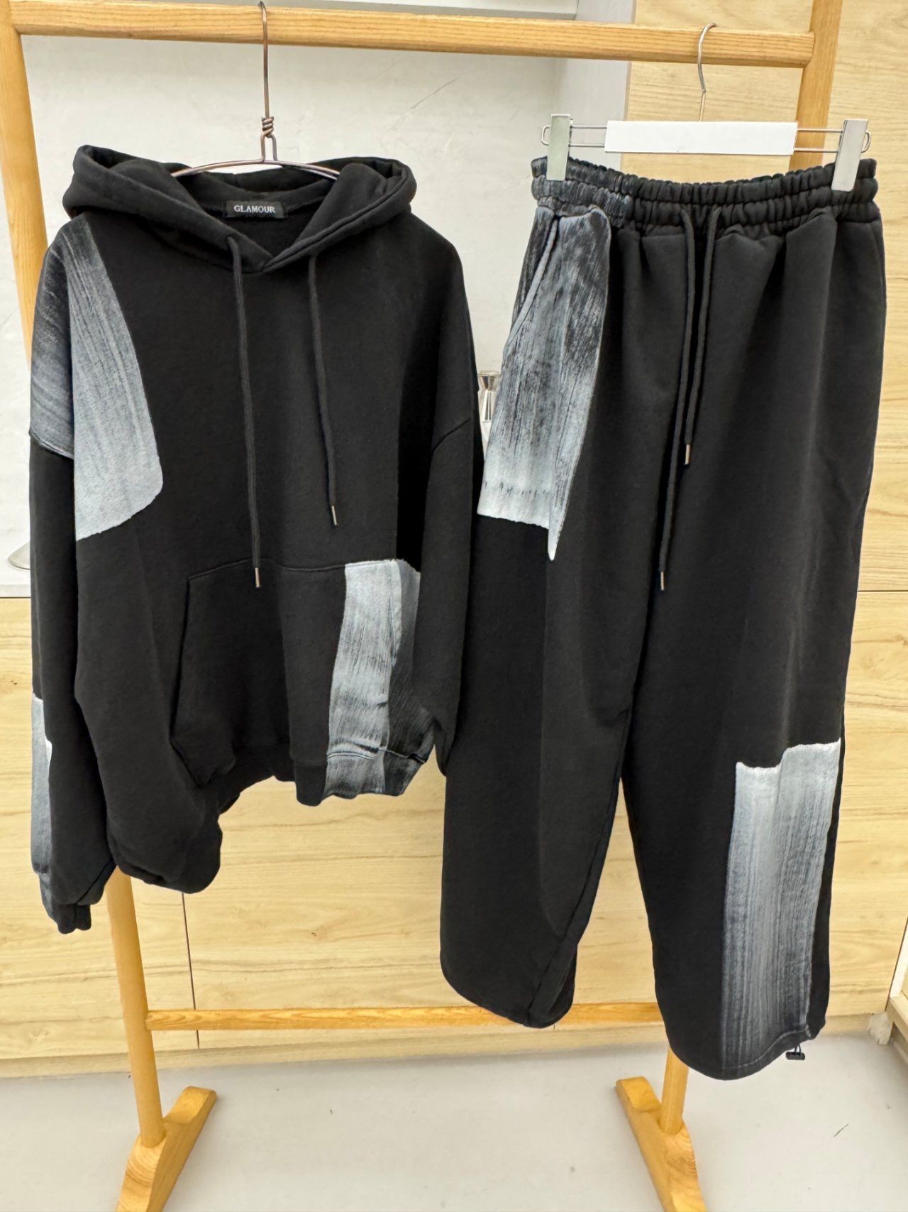 拼色連帽衛衣 GLAMOUR-107T