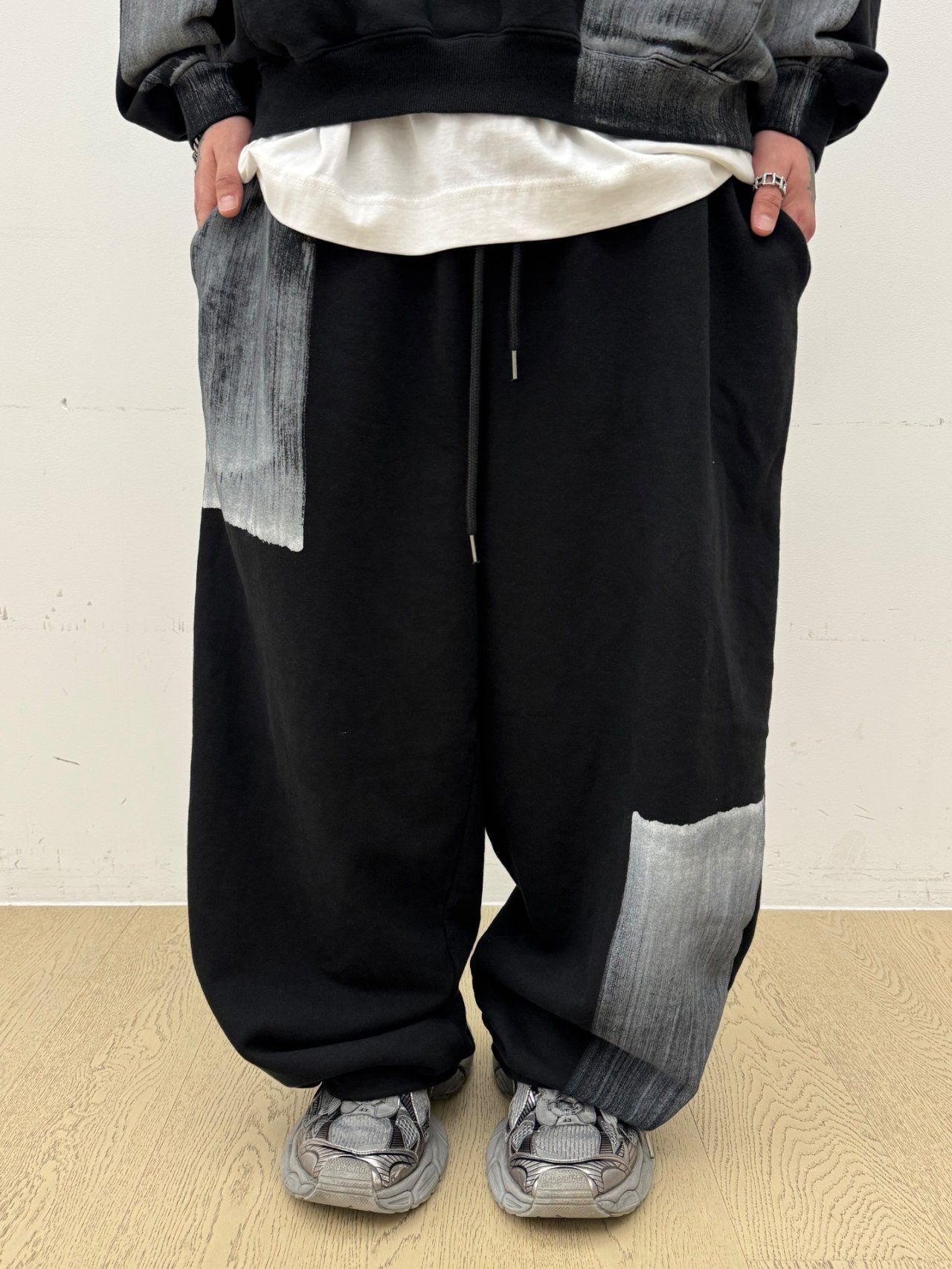 拼色可束腳運動褲 GLAMOUR-108P