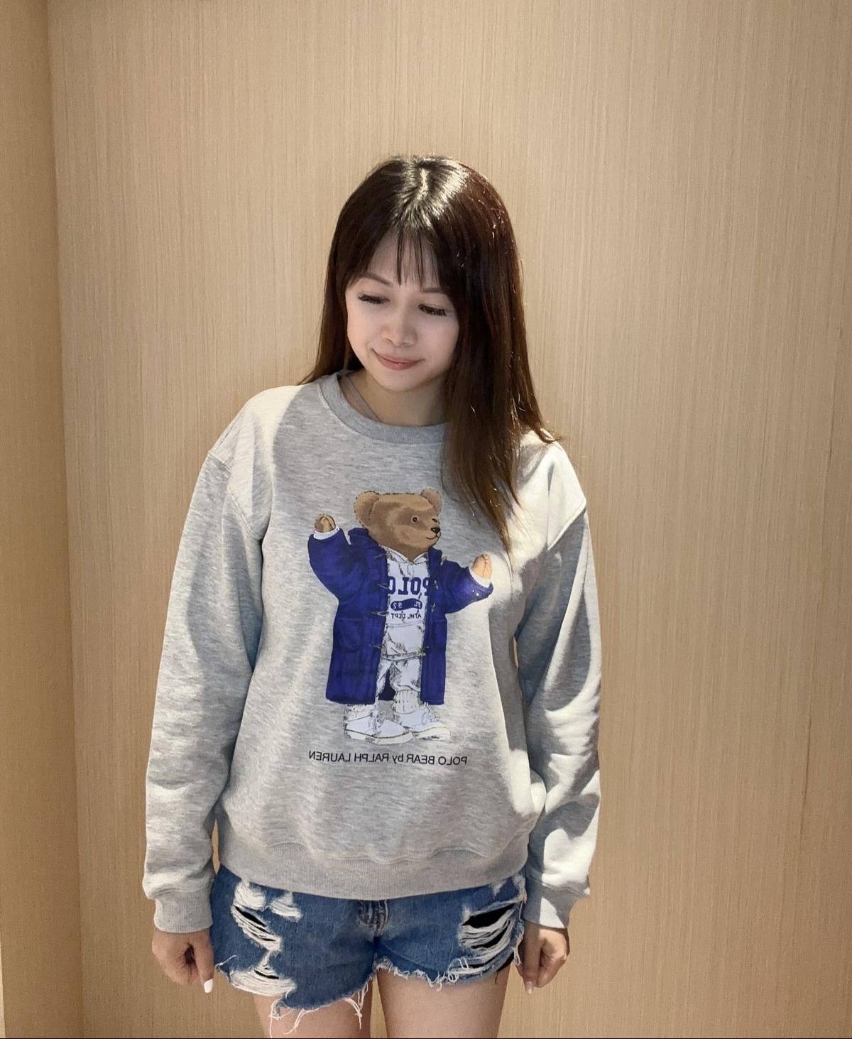 Ralph Lauren 灰色 長褸熊 衛衣 男女款