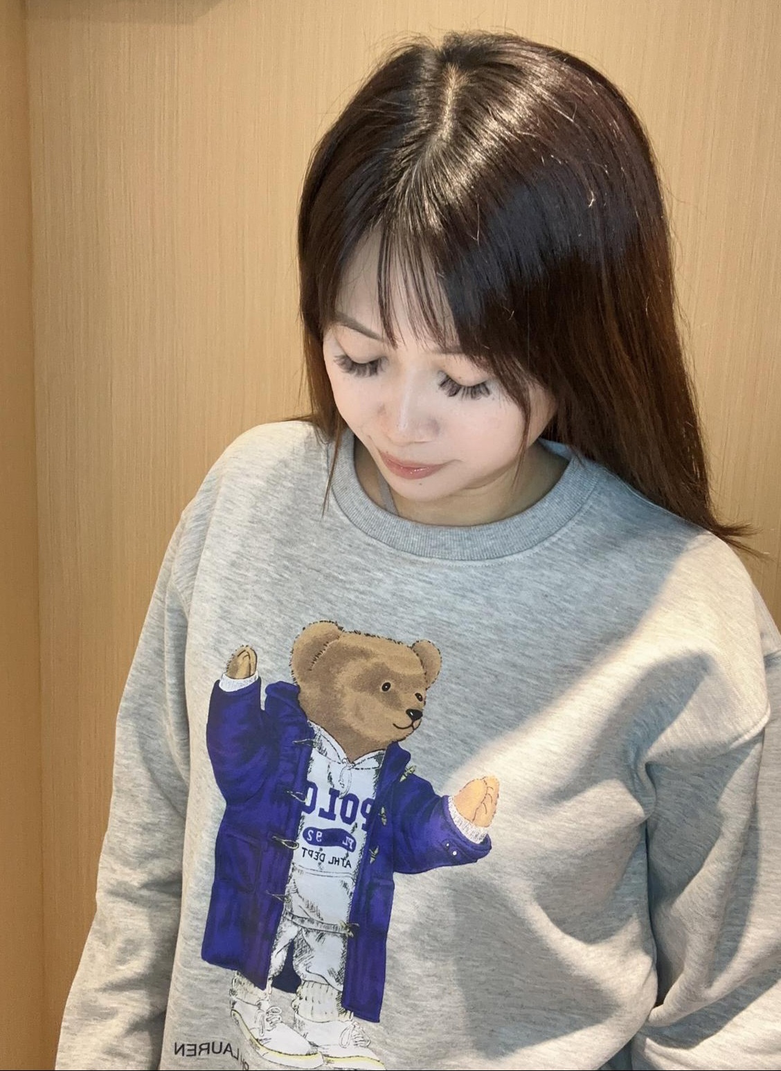 Ralph Lauren 灰色 長褸熊 衛衣 男女款