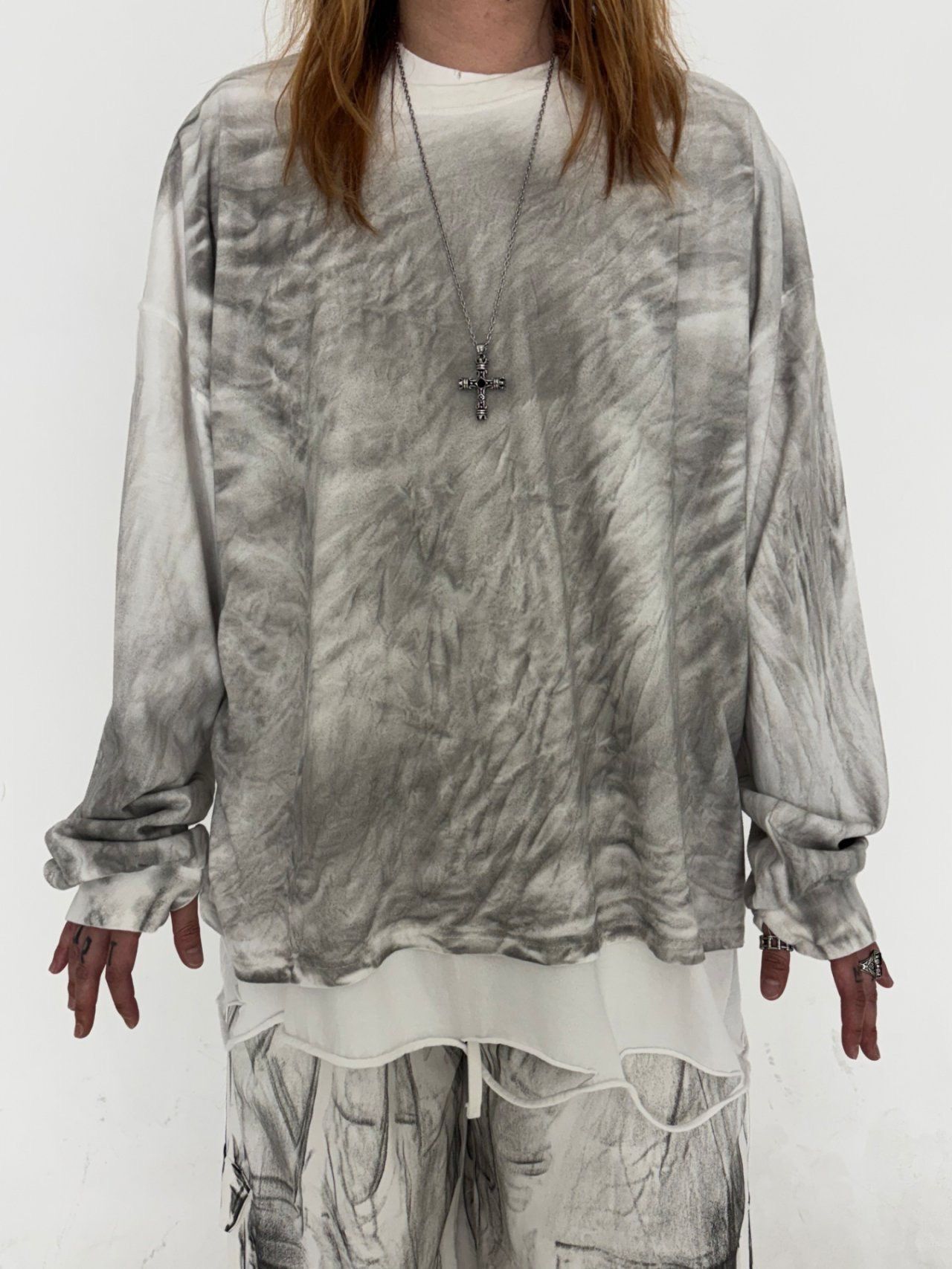 仿污淨色衛衣 GLAMOUR-117T