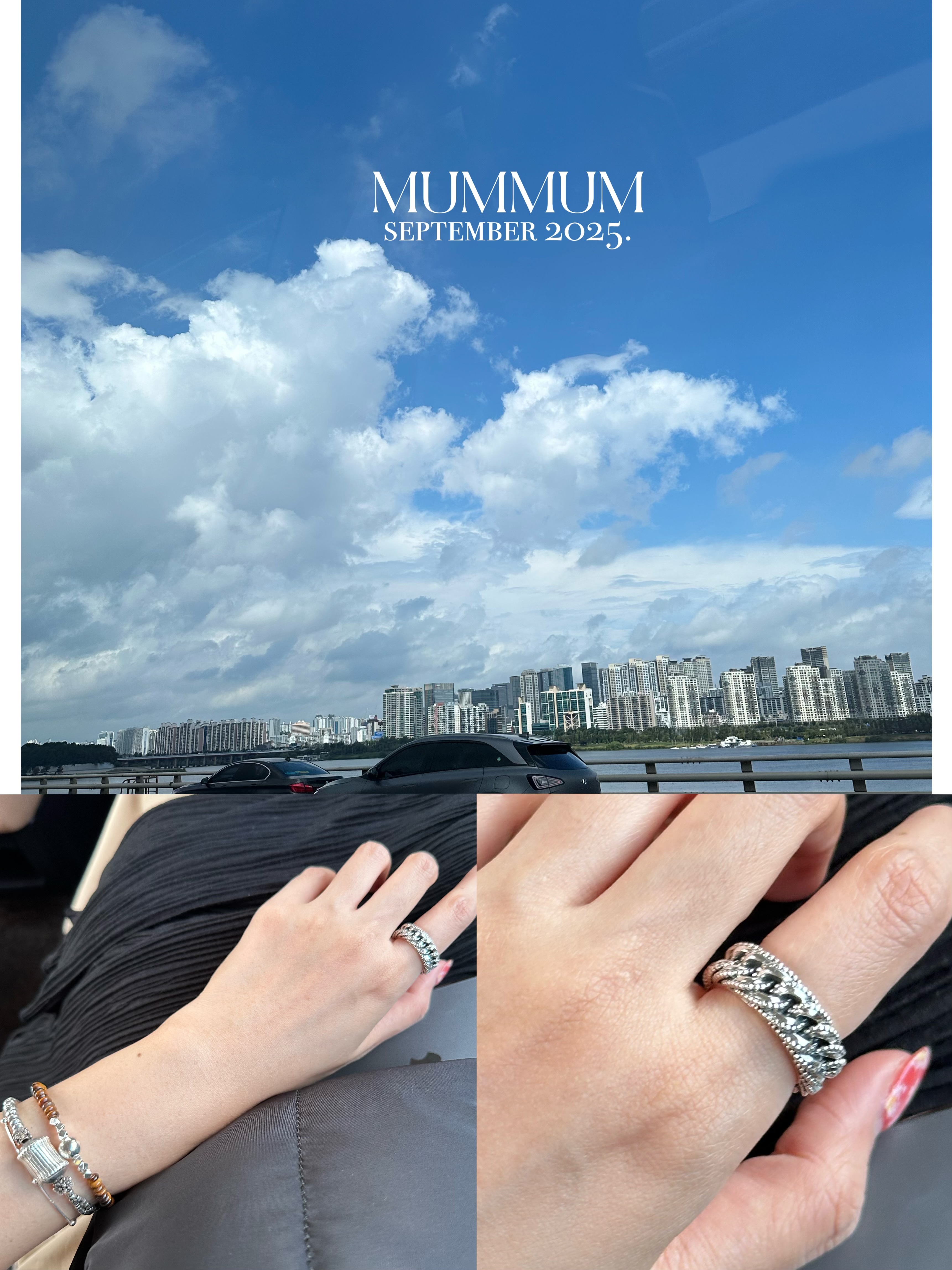 Sl1206/韓國獨家訂製雙圈口細緻花紋介指