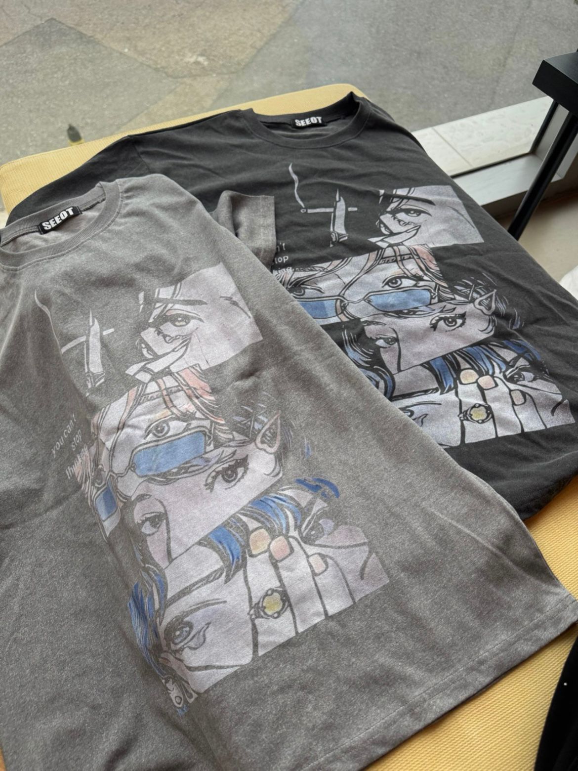 英文字圖案短袖Tee Seeot-069T