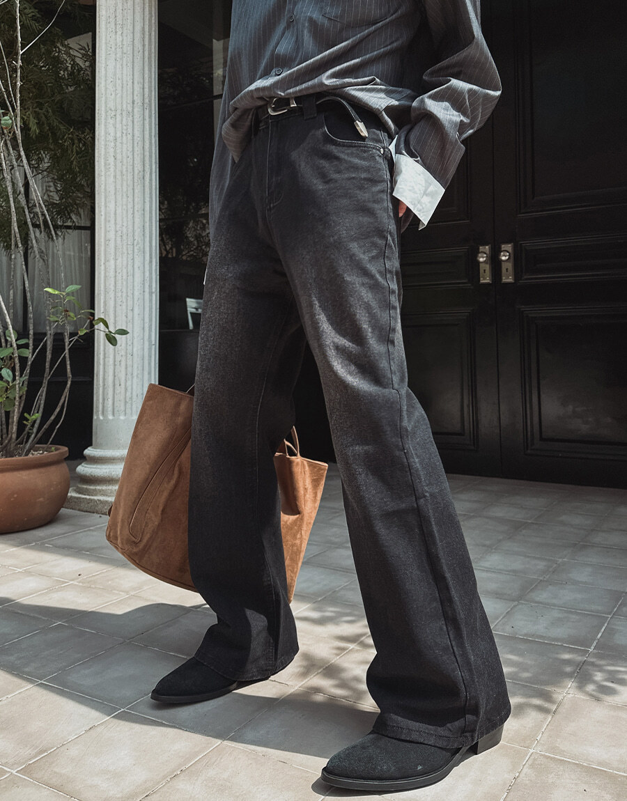 (韓國獨家特價)North 喇叭水洗牛仔褲 靴型褲