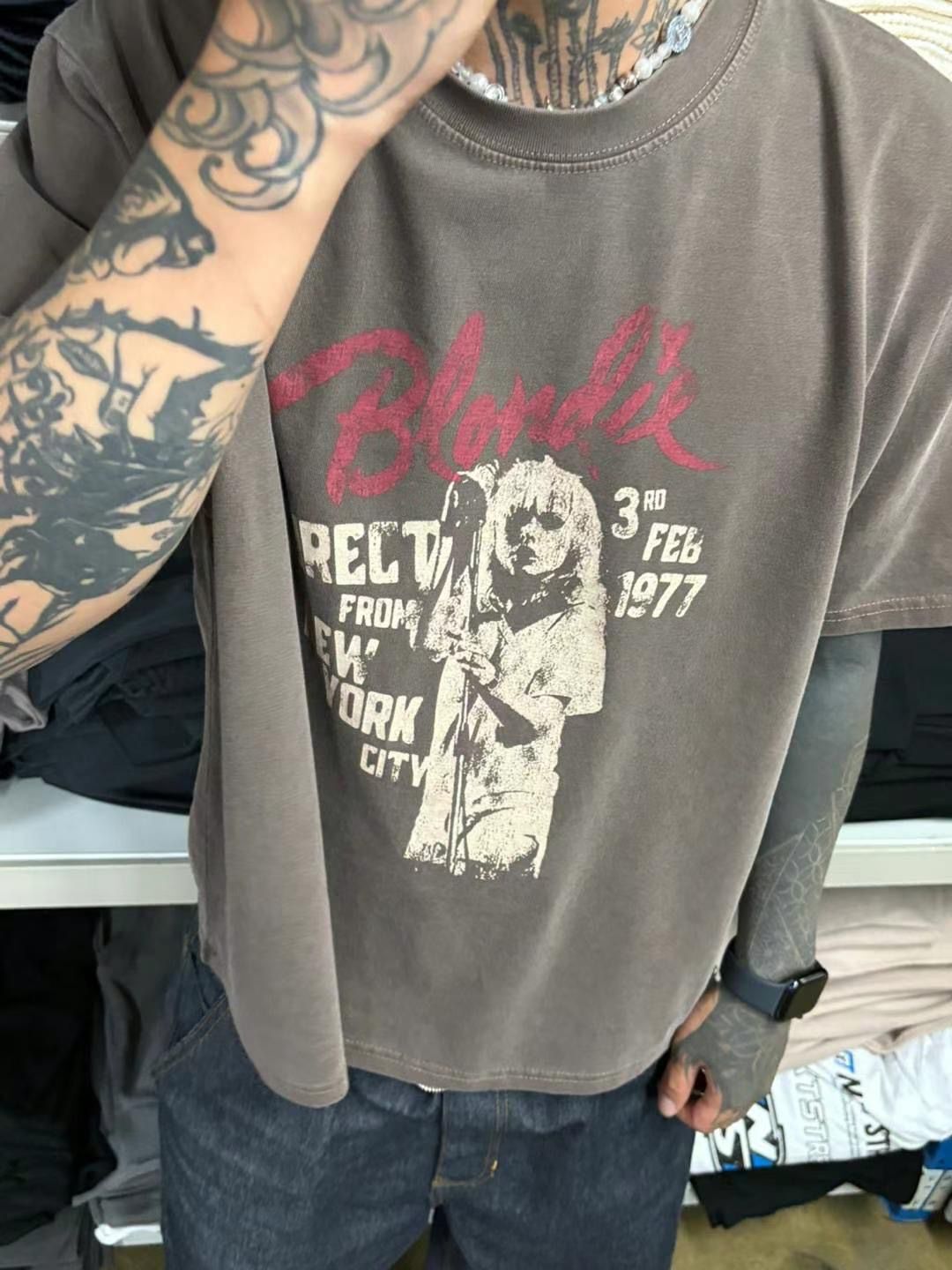 洗水英文字圖案Boxy短袖Tee SCOPE-109T