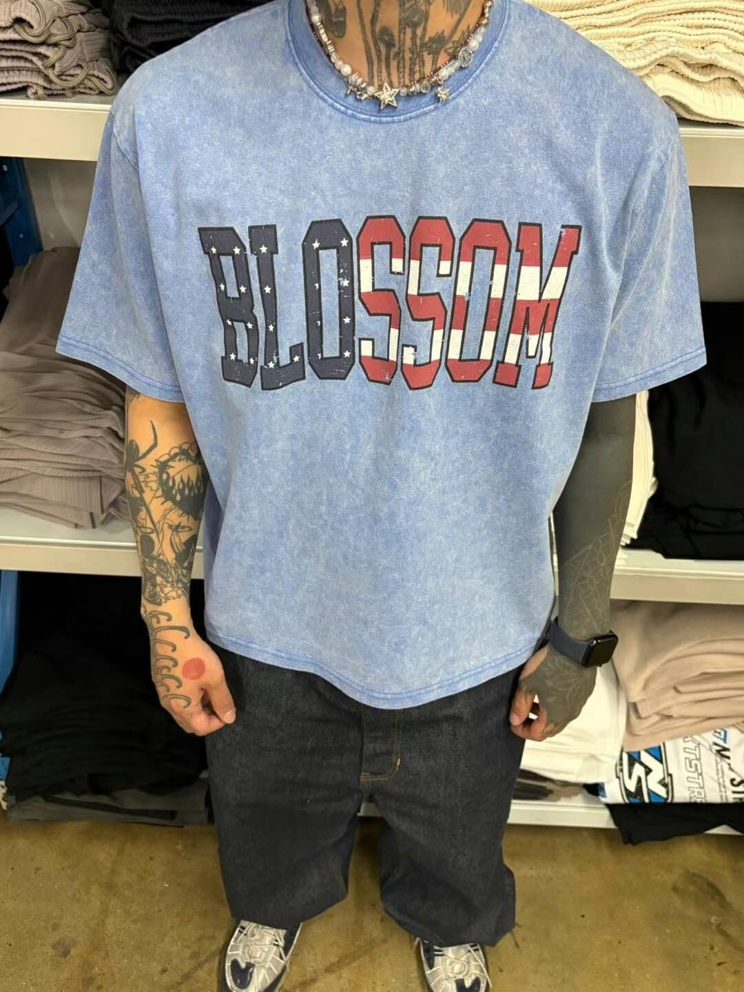 洗水英文字圖案Boxy短袖Tee SCOPE-110T