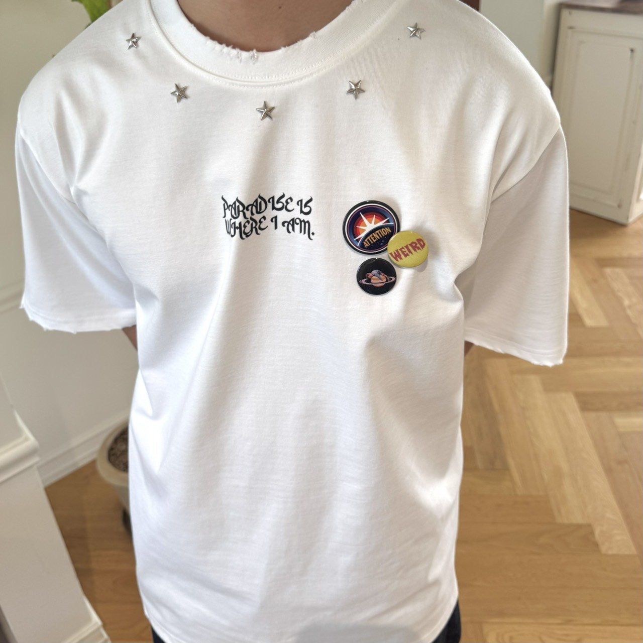 英文字圖案短袖Tee BY-420T