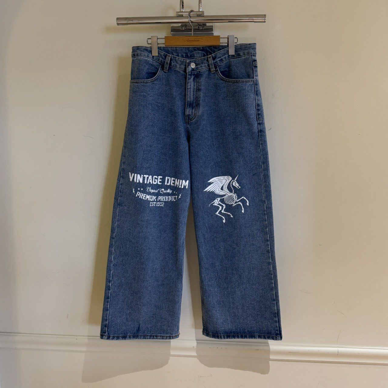 圖案鬆身牛仔褲 BY-421P