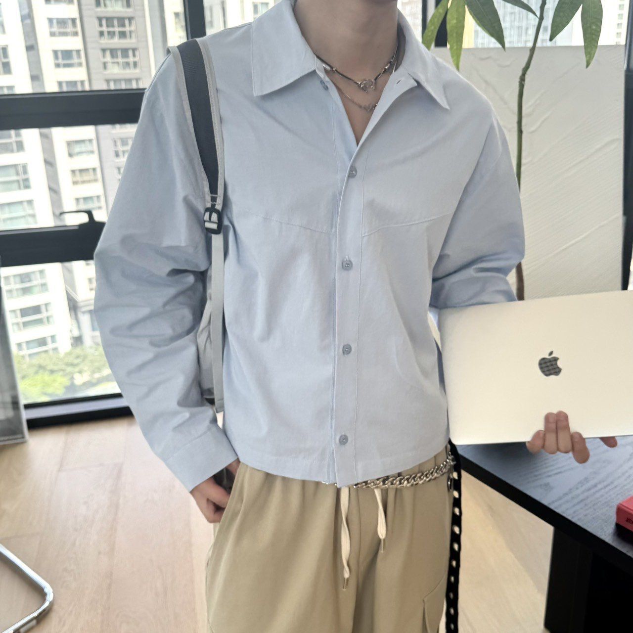 淨色長袖恤衫 BY-429S