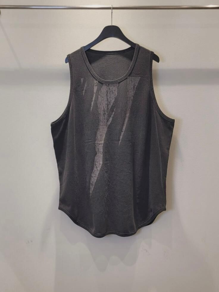 OverSize洗水拼色背心  V1165