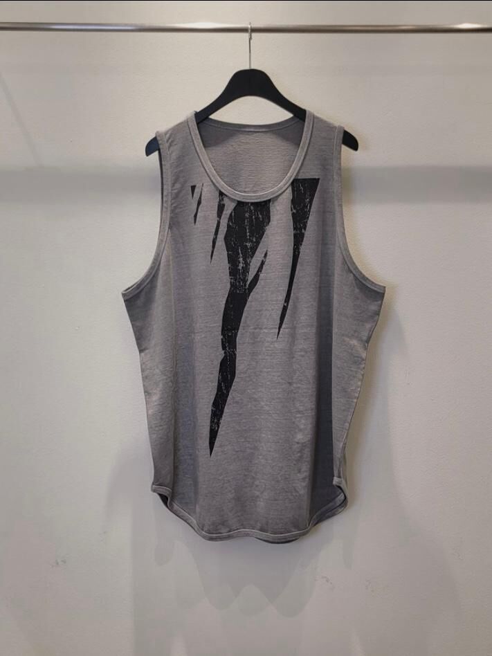 OverSize洗水拼色背心  V1165