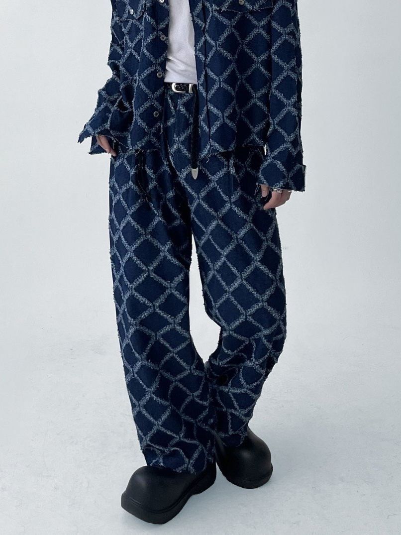 菱格鬆身褲 C_y-118P