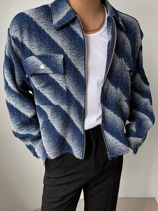 斜紋拉鍊外套 C_y-120JK