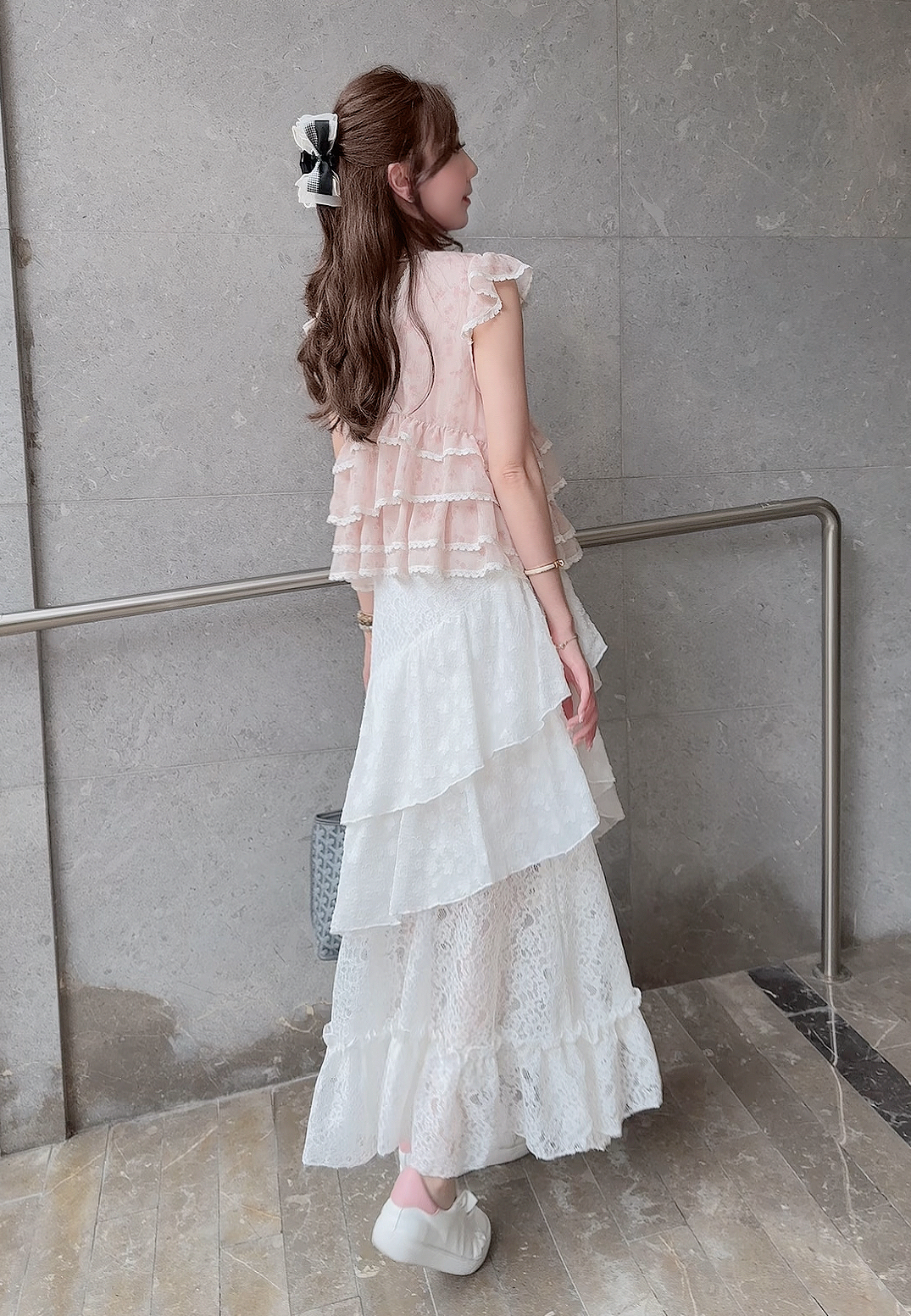 *BJ2 MADE SERIES* THE BLANCH LES FLEURS ⊱ꕤ⊰ RUFFLE SLIT DRESS KR 0902