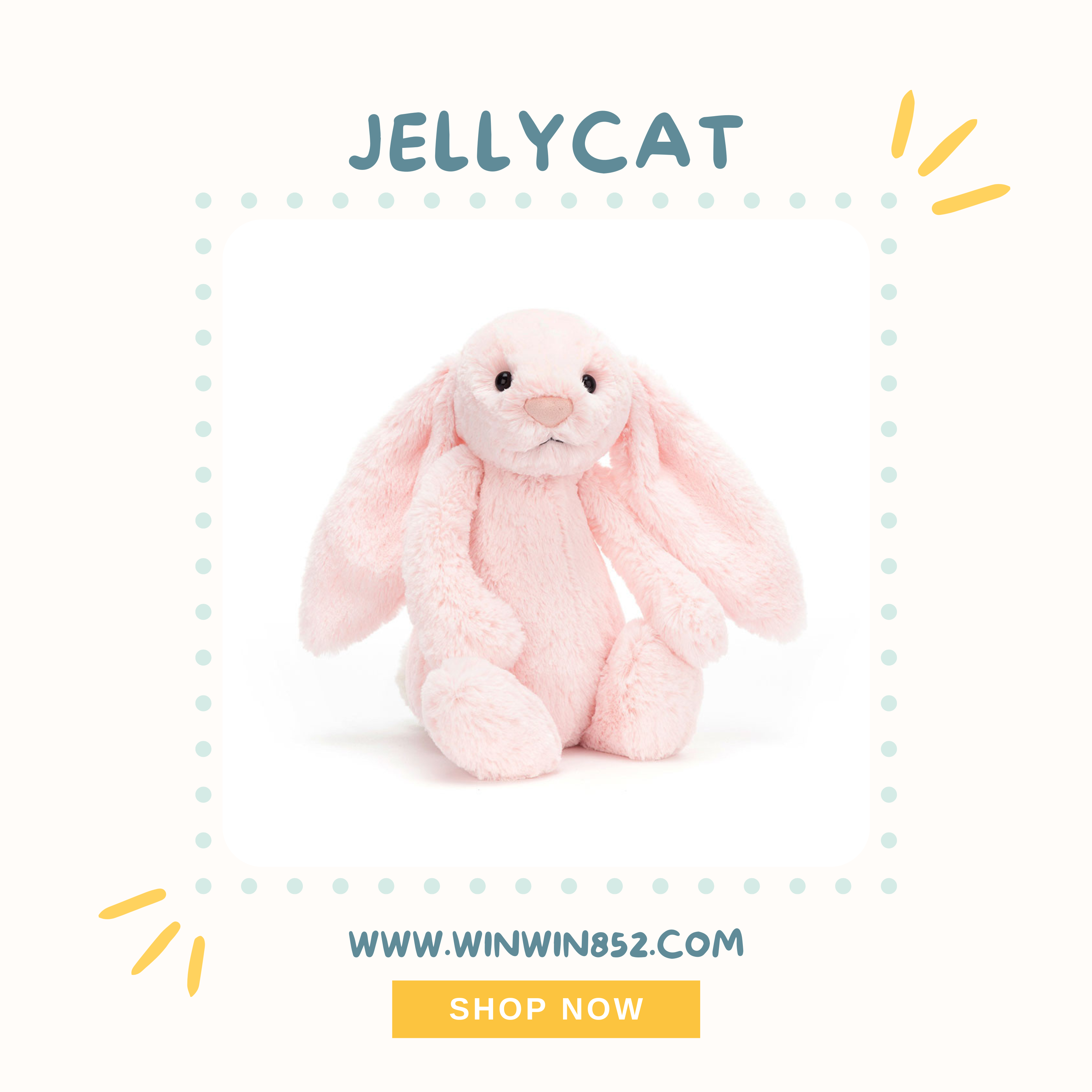 Jellycat Bashful Pink Bunny Medium 31cm