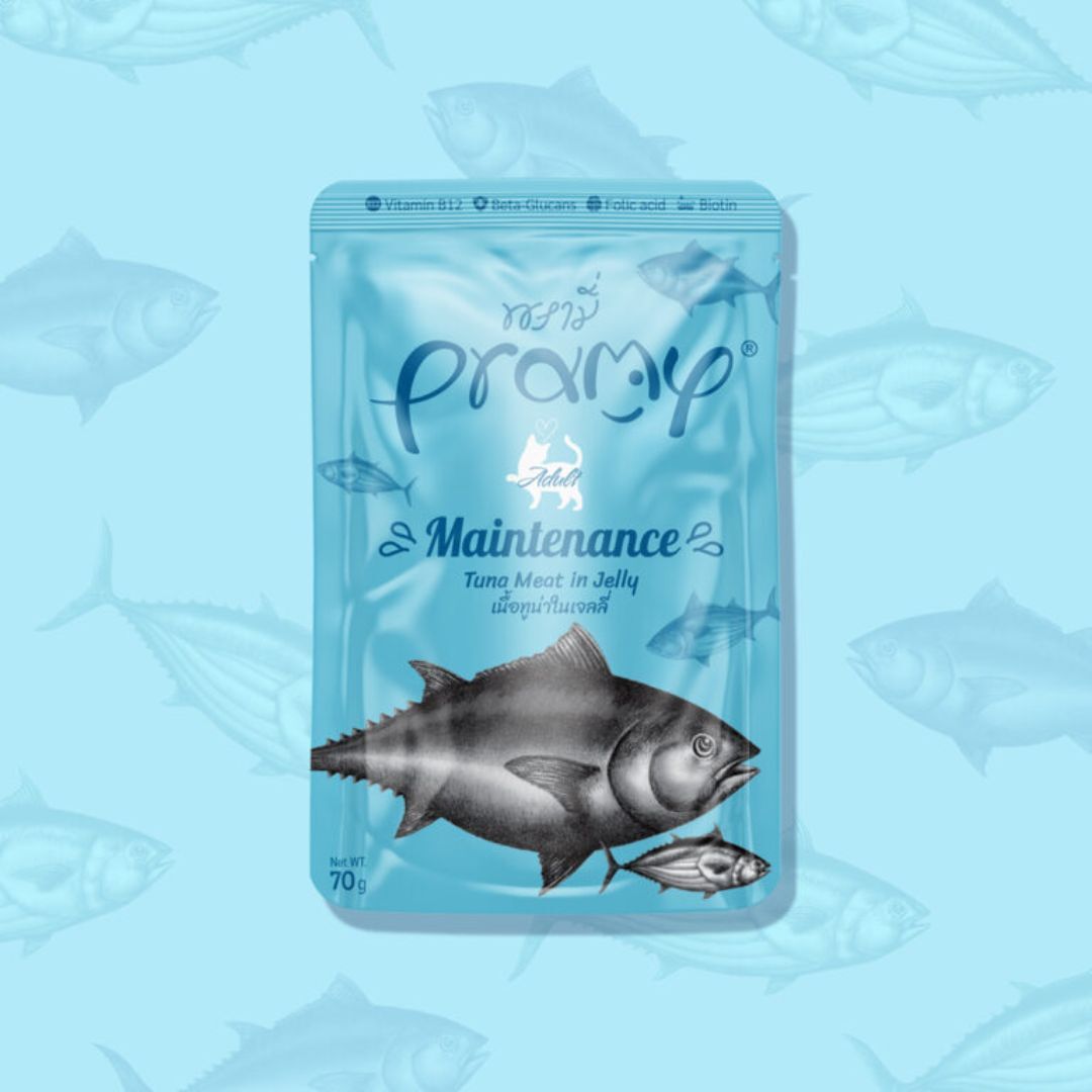 Pramy 功能性啫喱成貓濕糧包 - 高級白肉吞拿魚 (健康維護) 70g (Exp: Mar-2027)