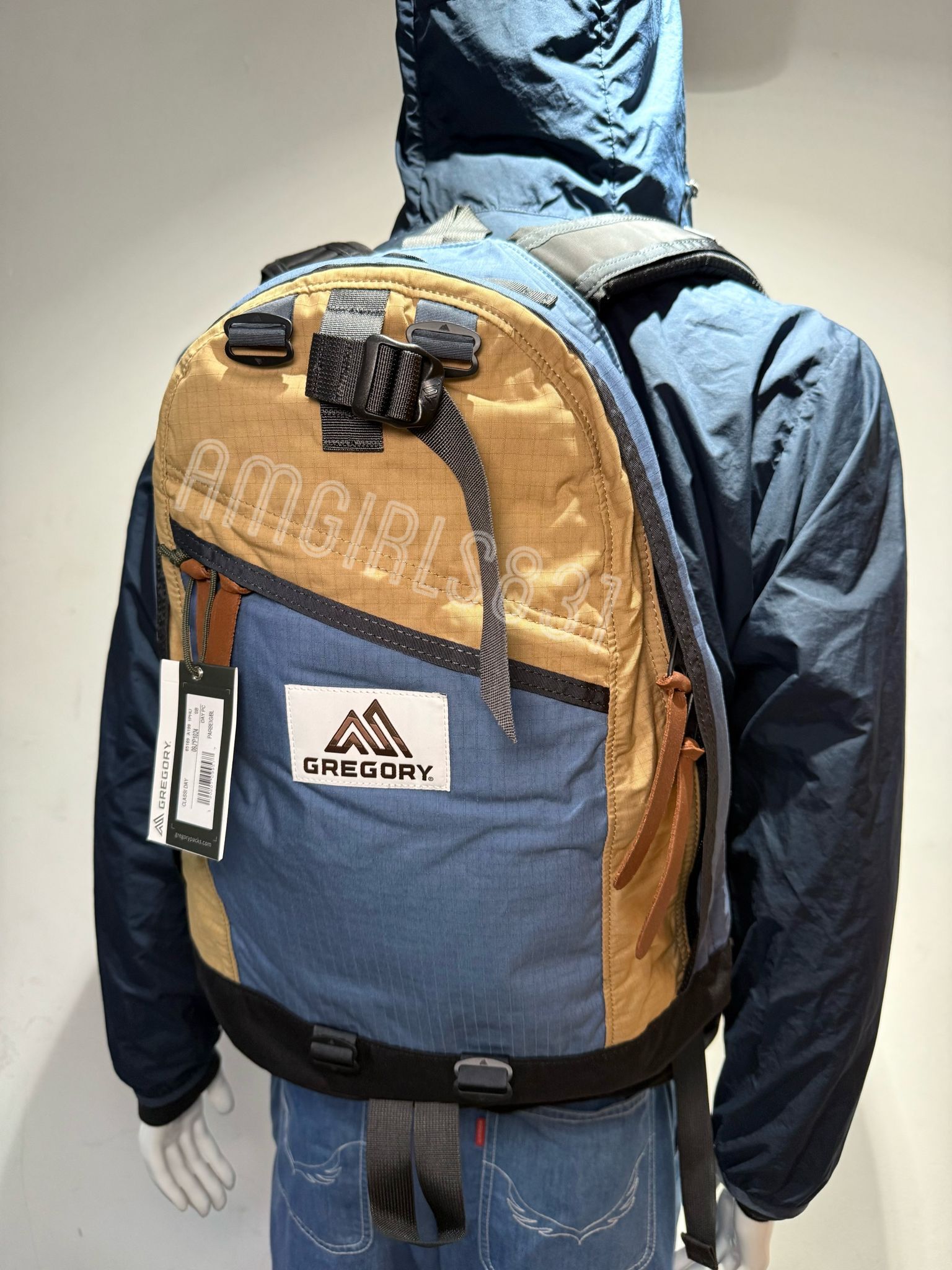Gregory day pack PARKA BEIGE X BLUE