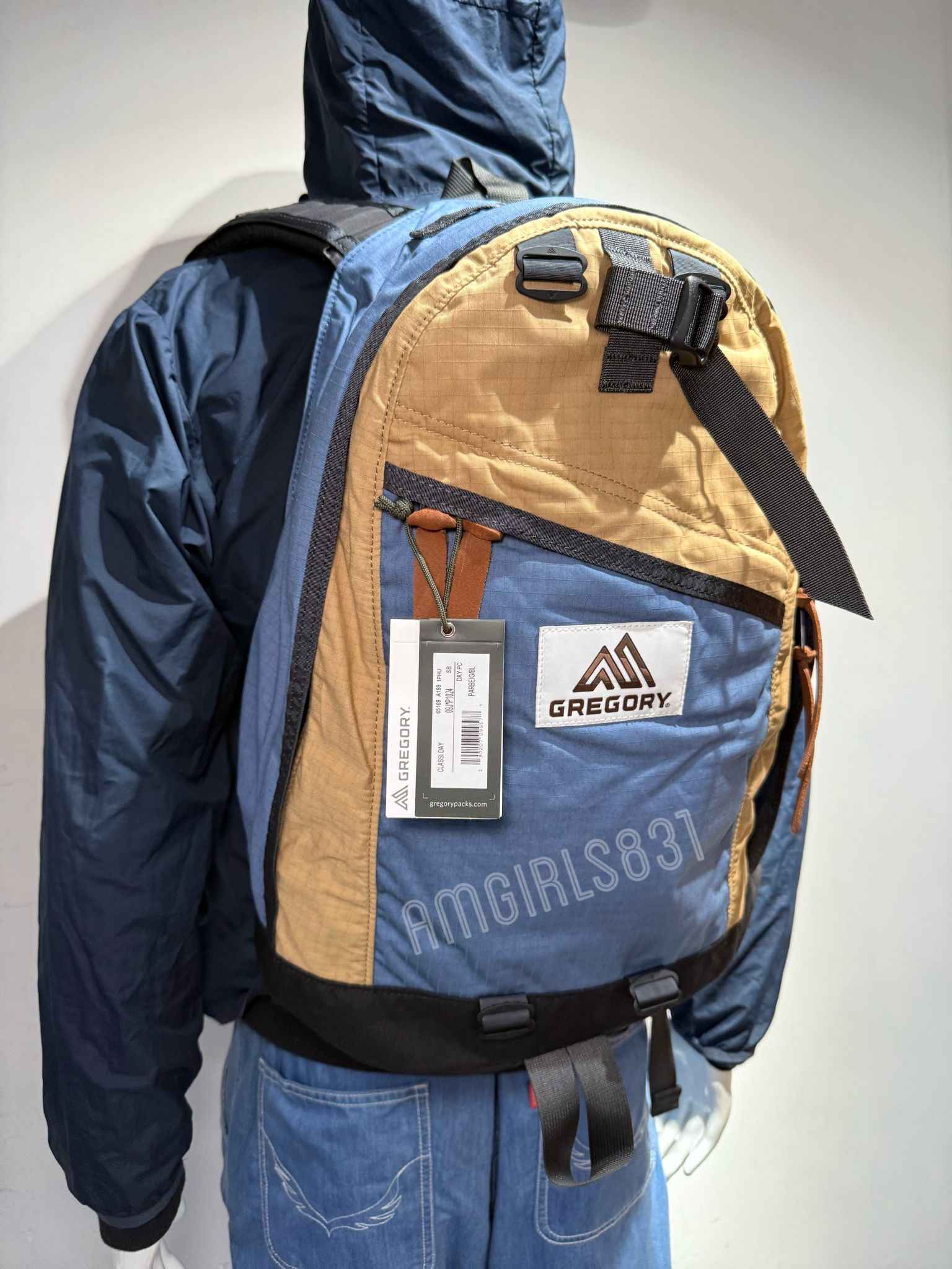 Gregory day pack PARKA BEIGE X BLUE