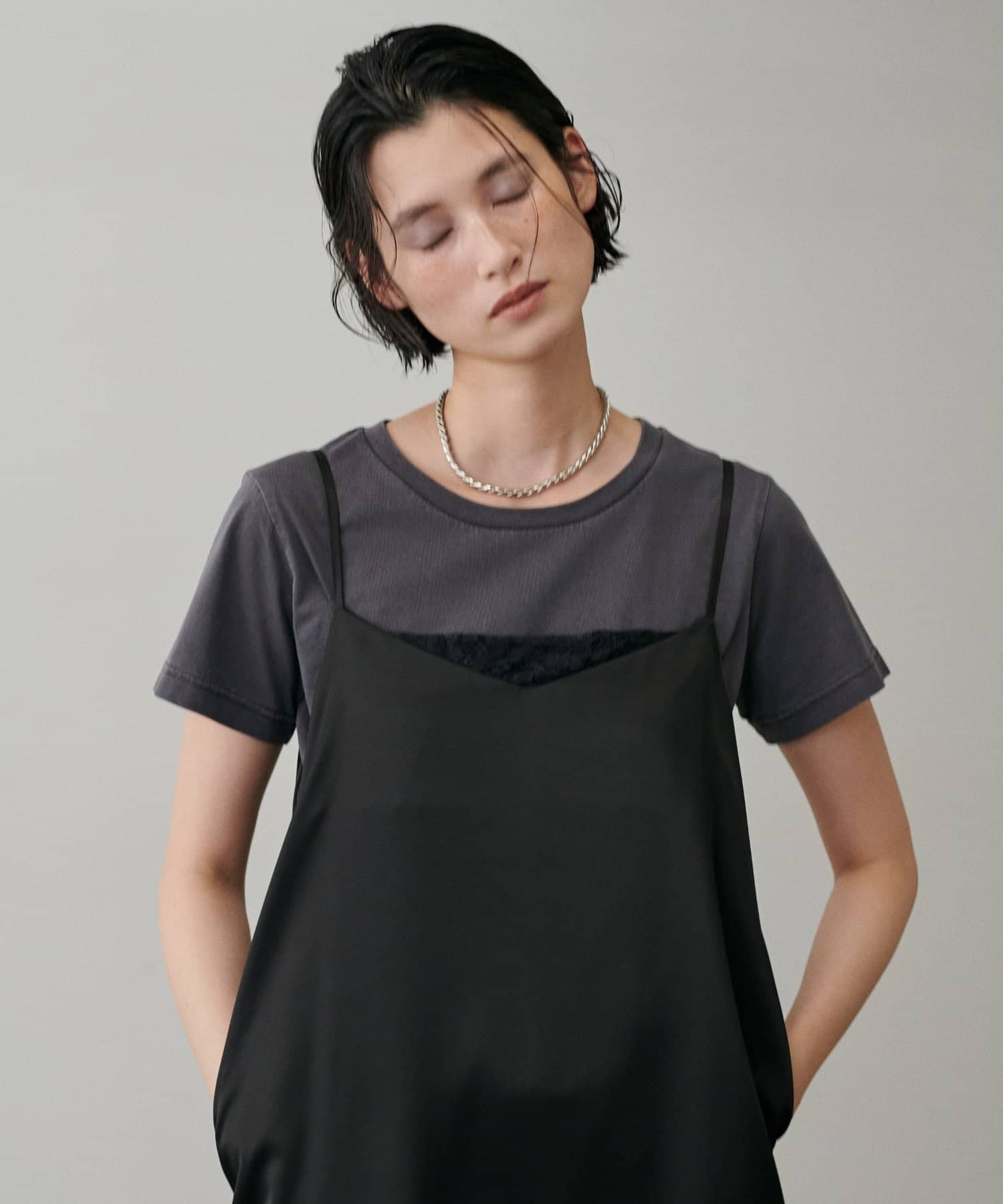 LARUTA(ラルータ)  ピグメントベーシックTee炭灰（3052060190）