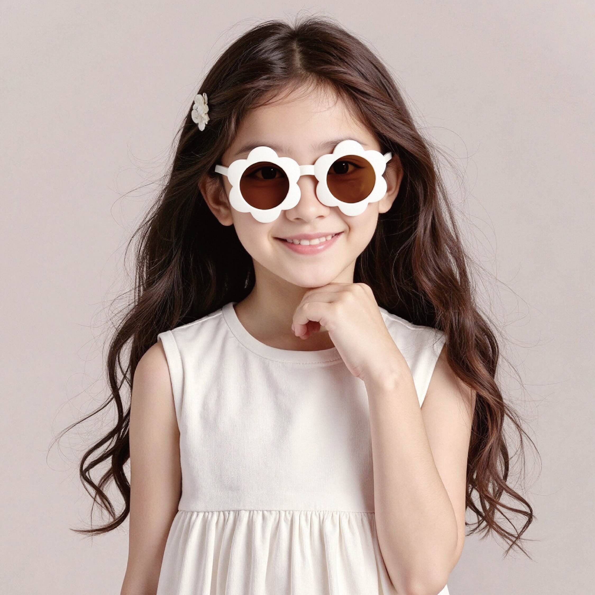 【JA0400】花朵造型防曬墨鏡＊三色