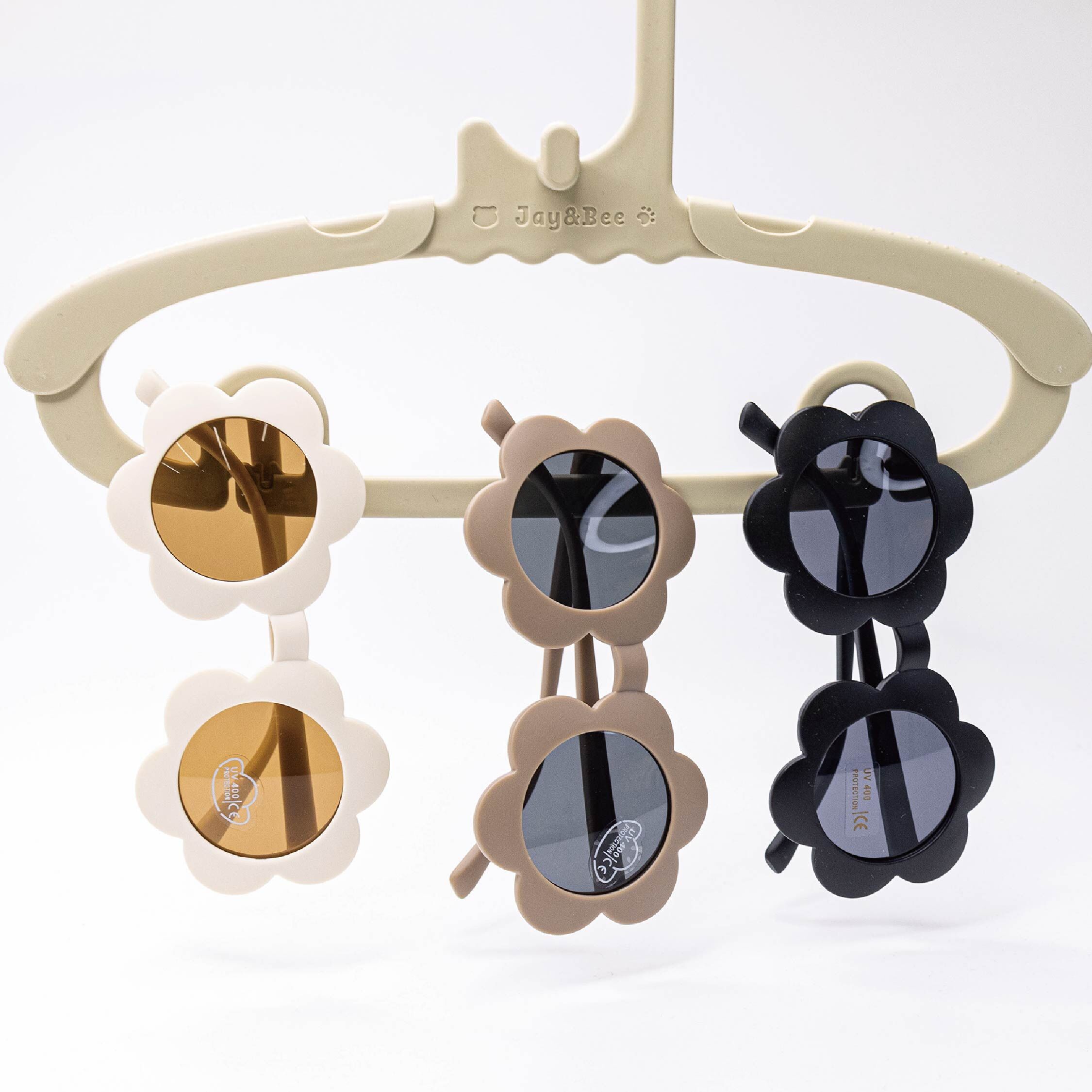 【JA0400】花朵造型防曬墨鏡＊三色