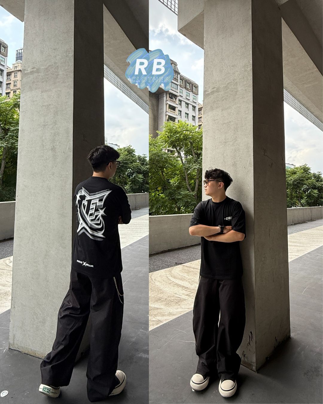 『RB』涼感!!三色CHOIZE視覺錯位印花短T