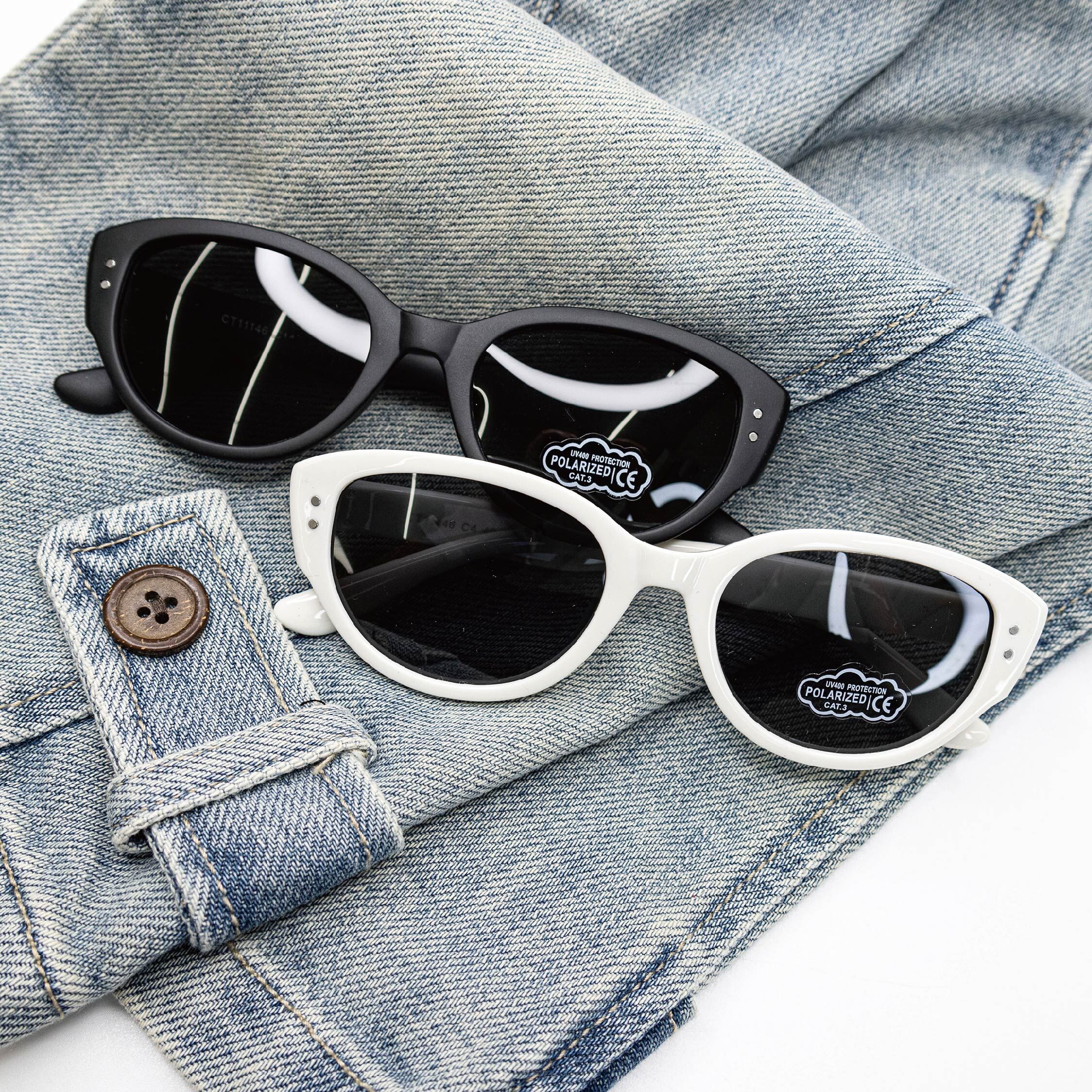 【JA0403】彈力鏡框防曬墨鏡＊二色