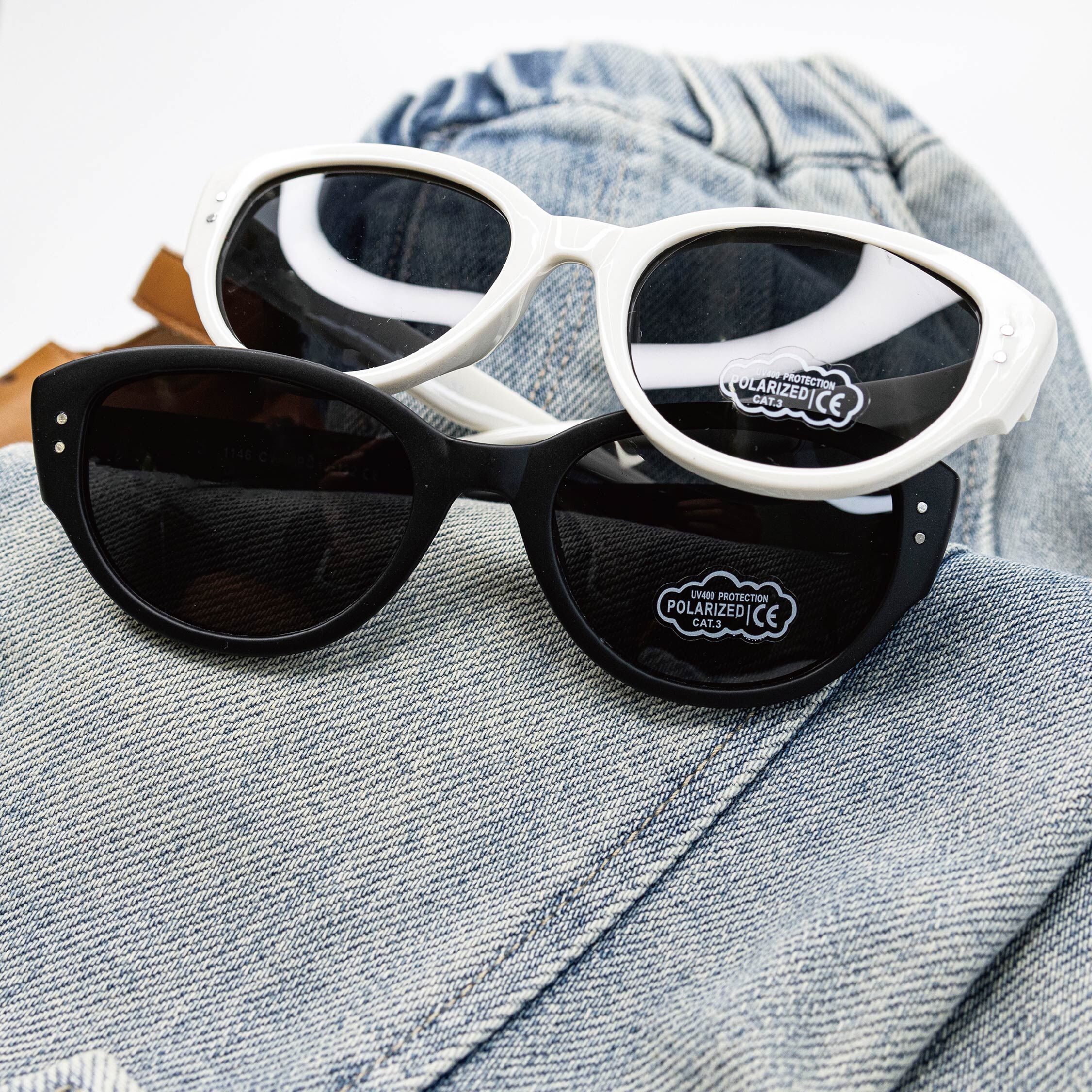 【JA0403】彈力鏡框防曬墨鏡＊二色