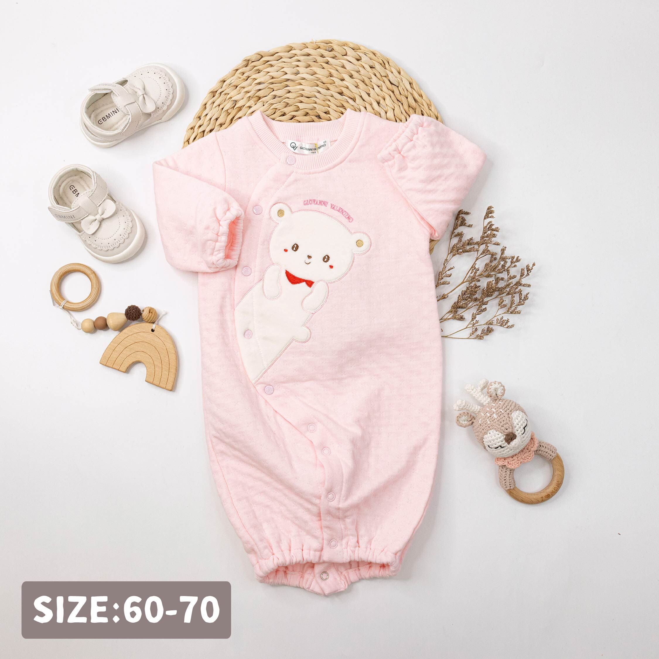 范侖鐵諾【32527】可愛小熊紅領巾質感連身裝/蝴蝶衣