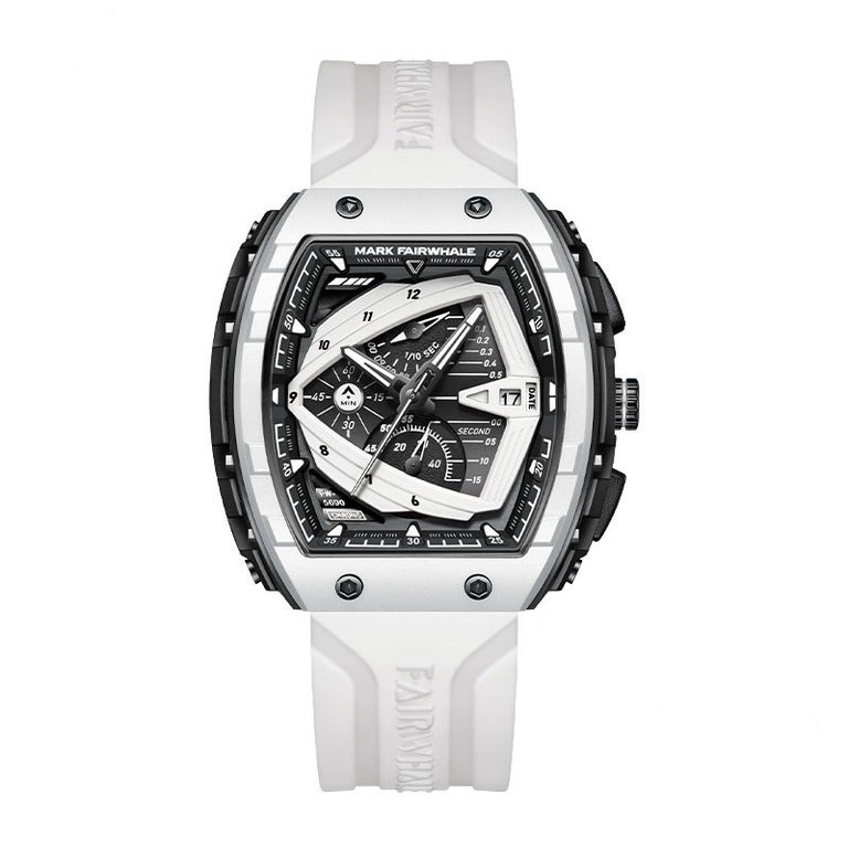 【Mark fairwhale 馬克菲爾】FW-5690 真三眼 酒桶 大錶盤 石英 手錶