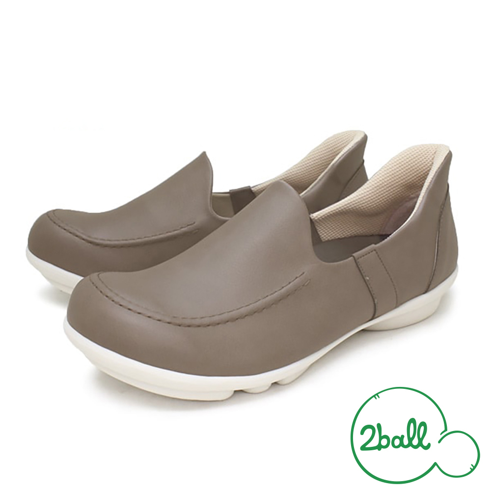 大阪樂步健康鞋 2ball 套入式輕量樂福鞋-女TB502(GRY-灰色)