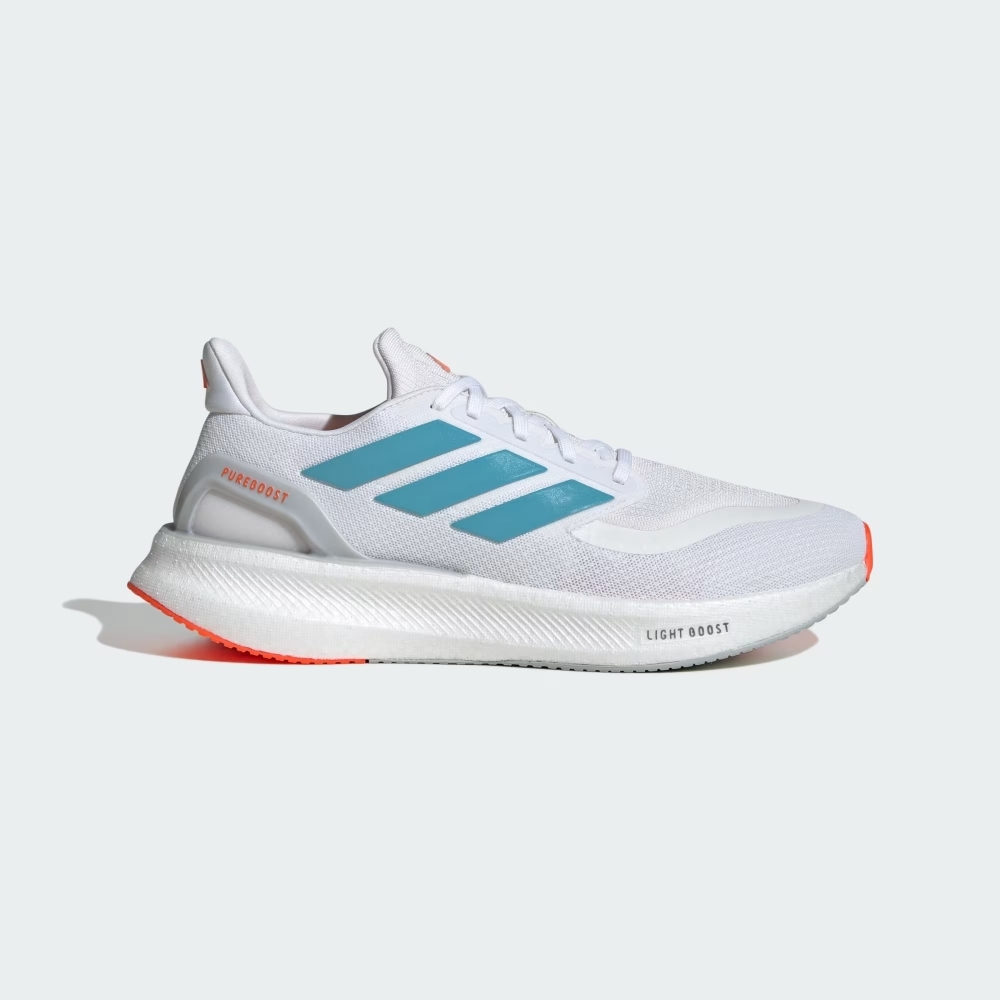 ADIDAS 慢跑鞋 PUREBOOST 5 白藍 輕量 耐磨 運動鞋 男 JH6443