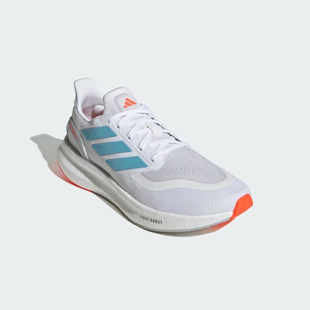 ADIDAS 慢跑鞋 PUREBOOST 5 白藍 輕量 耐磨 運動鞋 男 JH6443