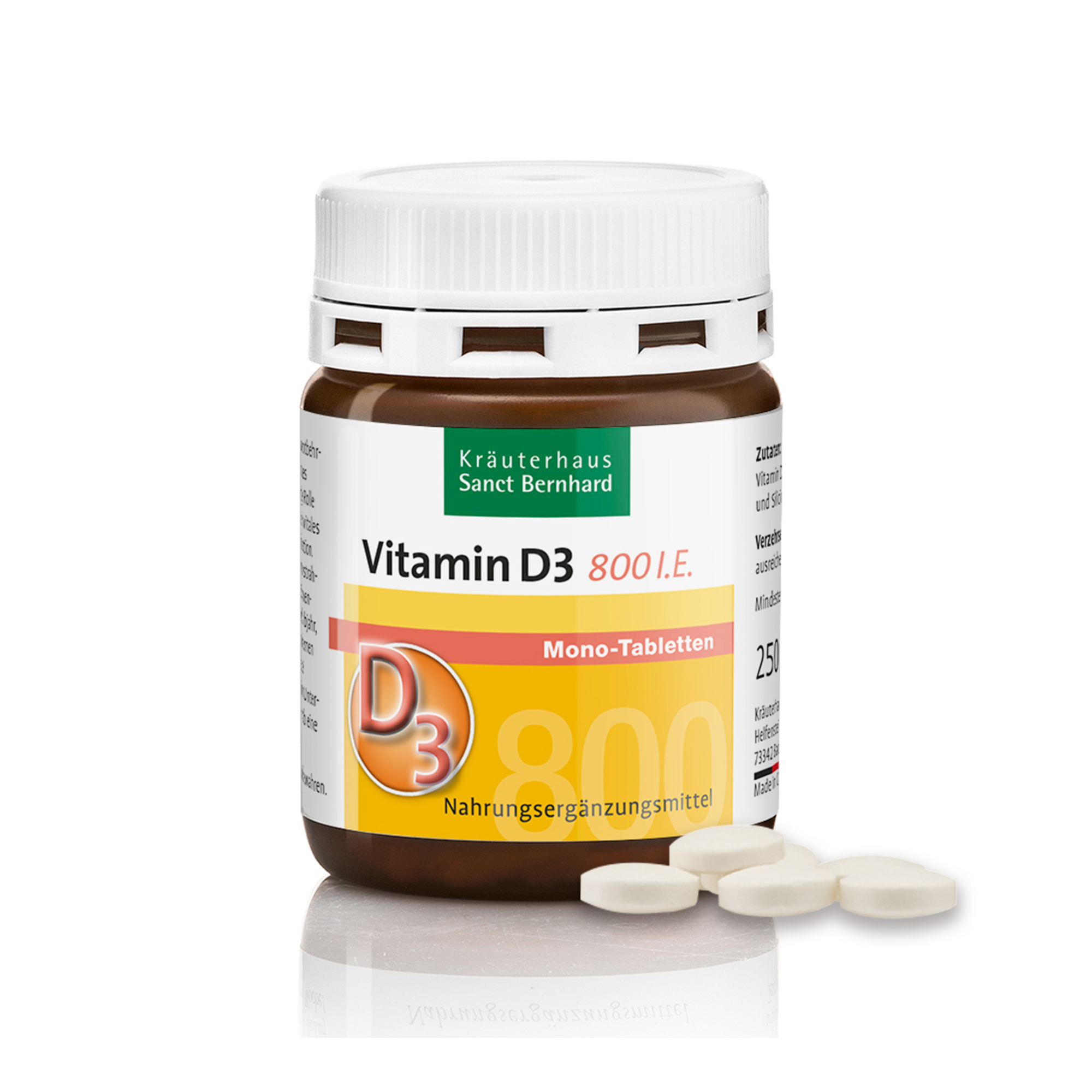 非活性維生素D3 800IU錠 (250顆/罐)