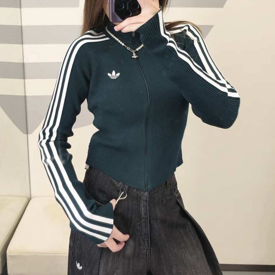 <阿迪出清衣櫃✨>ADIDAS OG 針織立領短款外套 三色